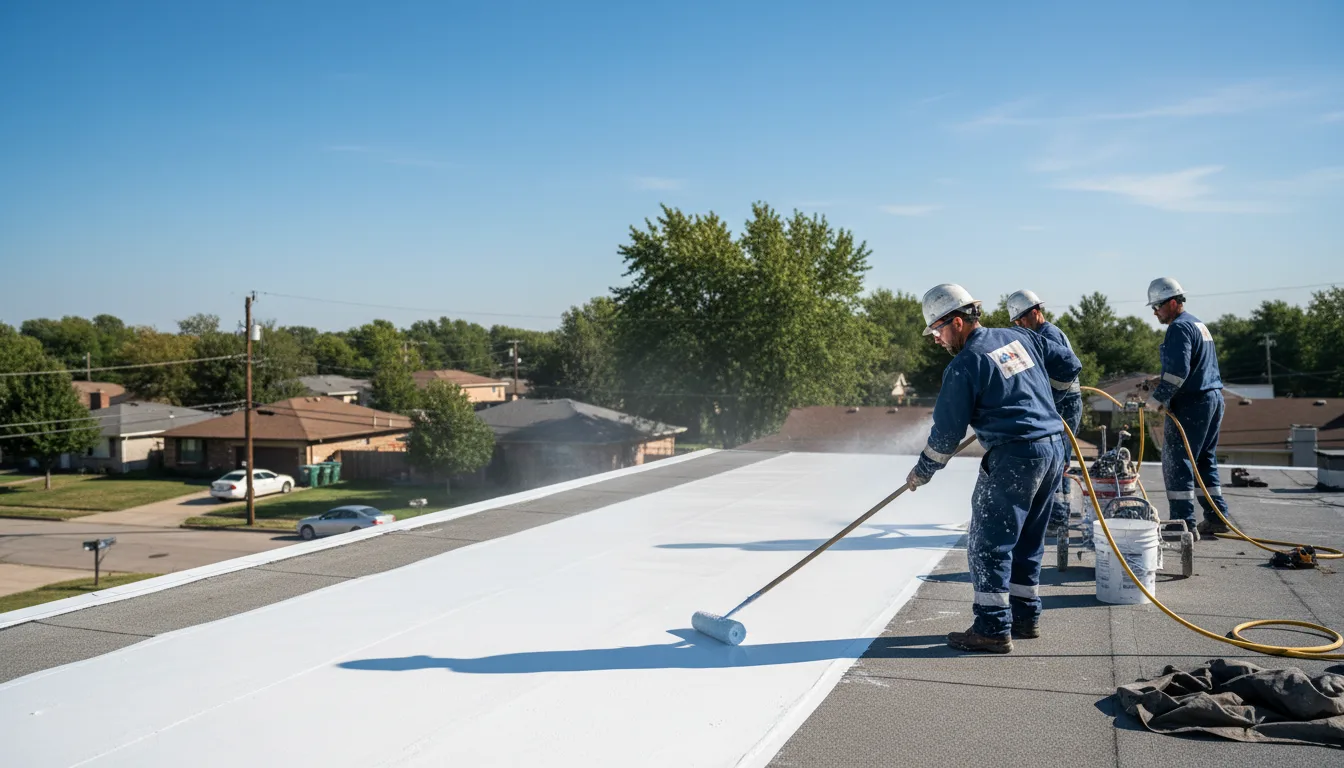 Commercial roof coating in Manitou, OK near me